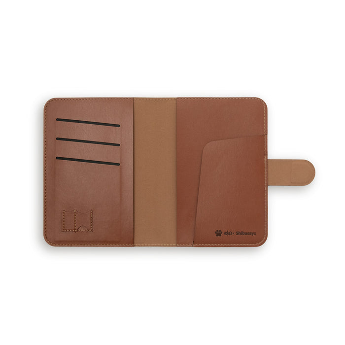 【ekax x Shibasays】  Leatherette Passport Holder