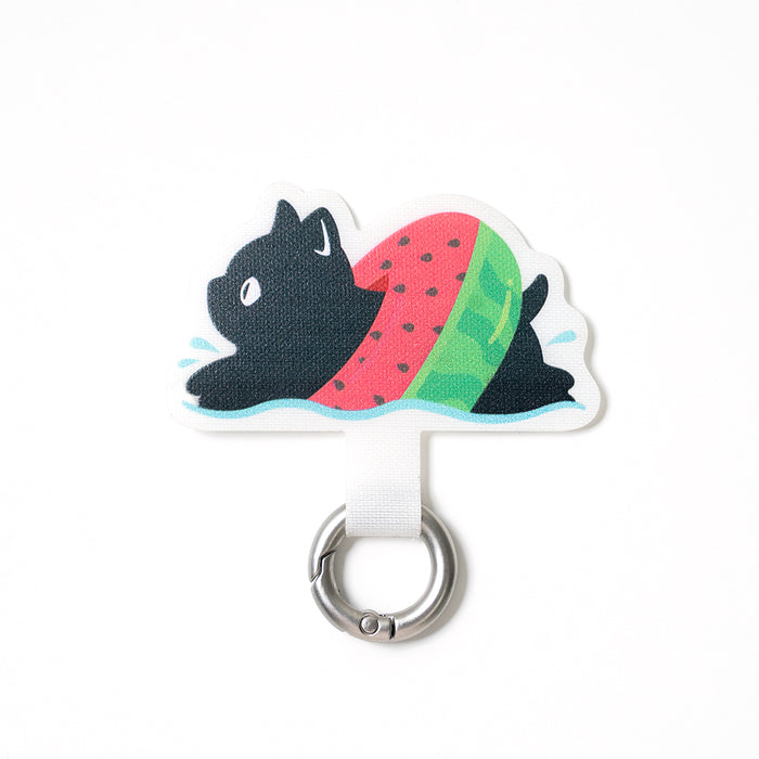 (Laying Cat Series)-Playful Design Phone Tether Tab