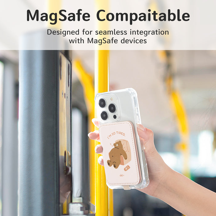 Anti-Lost Magnetic Leather Card Holder