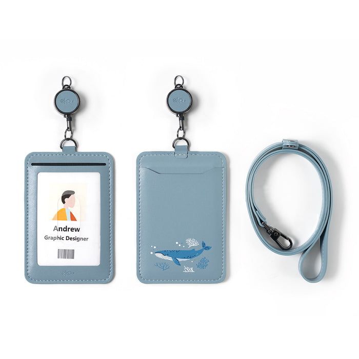 Double Sided Sensing ID Badge Holder