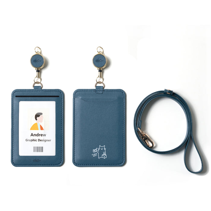 Double Sided Sensing ID Badge Holder