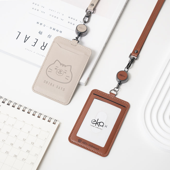 【ekax x Shibasays】 Double Sided Sensing ID Badge Holder