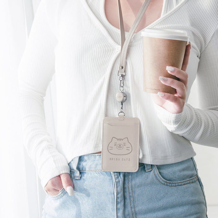 【ekax x Shibasays】 Double Sided Sensing ID Badge Holder