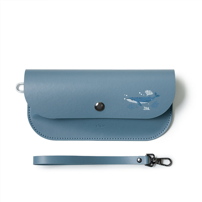Magnetic Leather Glasses Case