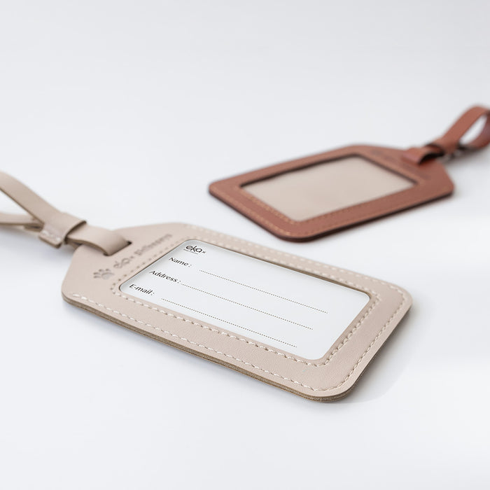 【ekax x Shibasays】 Leatherette Luggage Tag