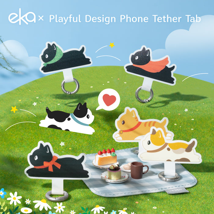 (Laying Cat Series)-Playful Design Phone Tether Tab