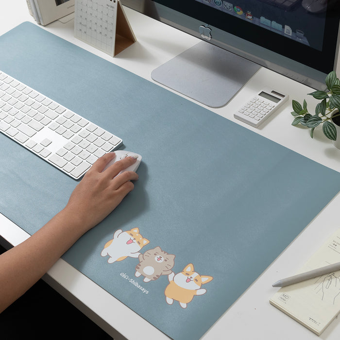 【ekax x Shibasays】PU Leather Desk Mat