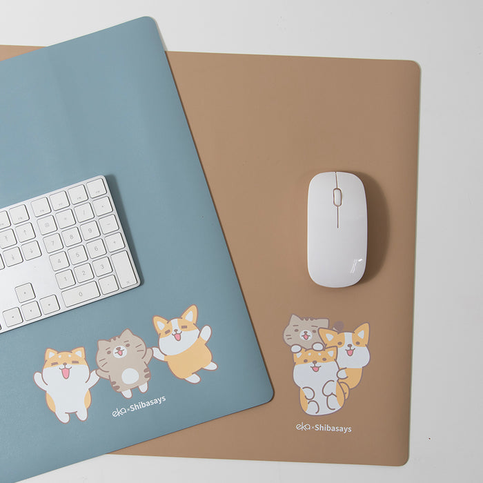 【ekax x Shibasays】PU Leather Desk Mat